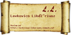 Levkovics Libériusz névjegykártya